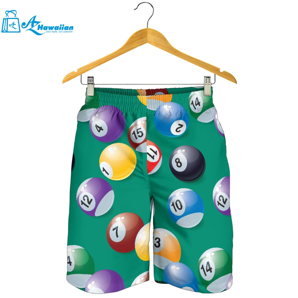 Billiard Ball Pattern Print Design 01 Men Shorts