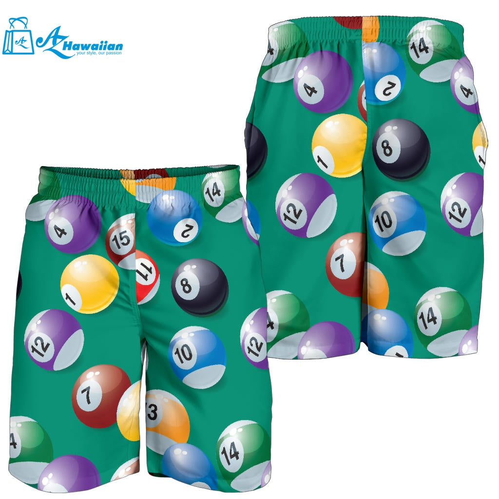 Billiard Ball Pattern Print Design 01 Men Shorts