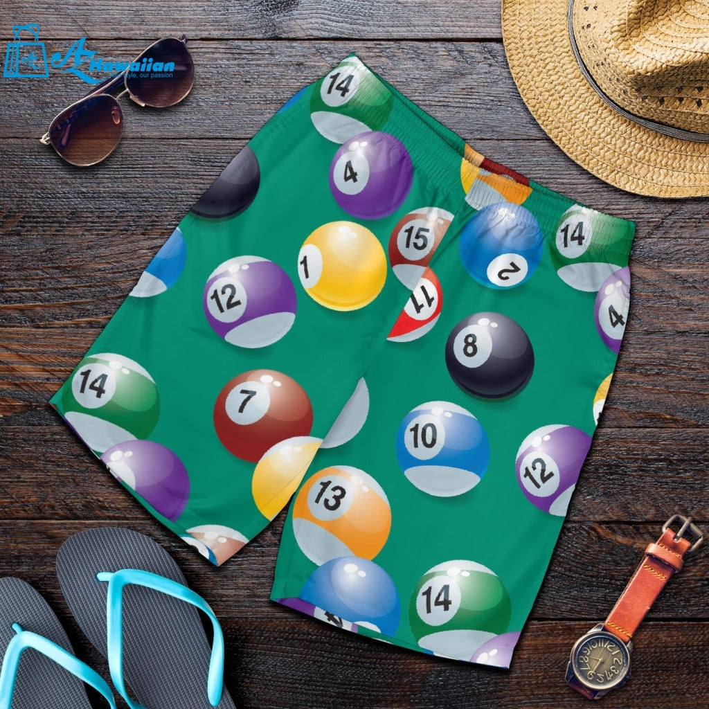 Billiard Ball Pattern Print Design 01 Men Shorts