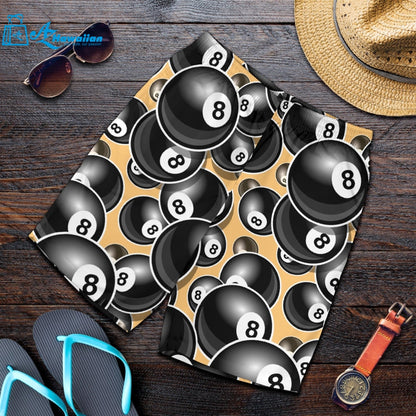 Billiard Ball Pattern Print Design 04 Men Shorts