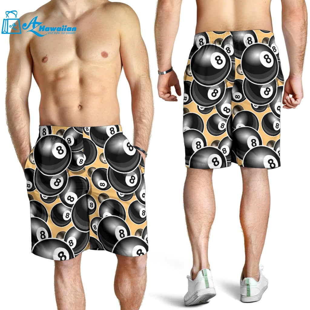 Billiard Ball Pattern Print Design 04 Men Shorts