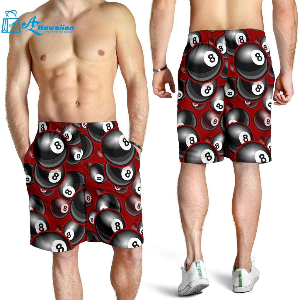 Billiard Ball Pattern Print Design 05 Men Shorts