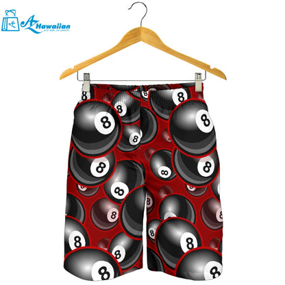 Billiard Ball Pattern Print Design 05 Men Shorts