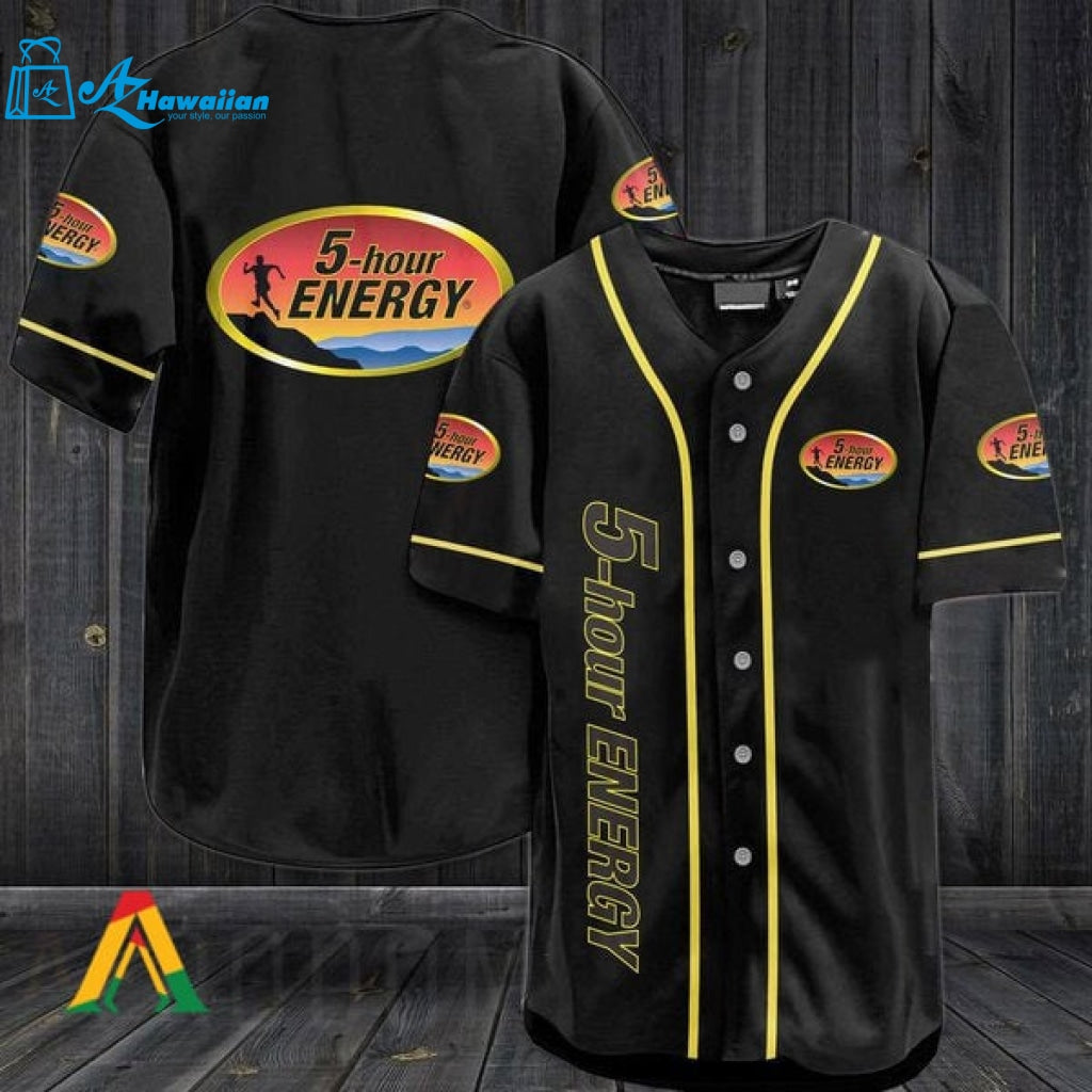 Black 5-hour Energy Baseball Jersey