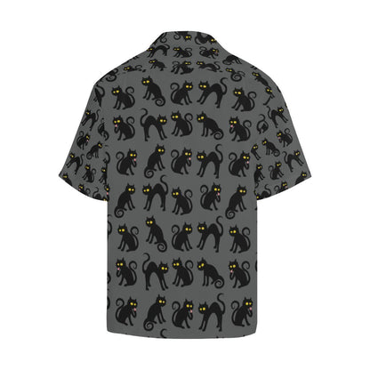 Black Cat Cute Print Pattern Hawaiian Shirt