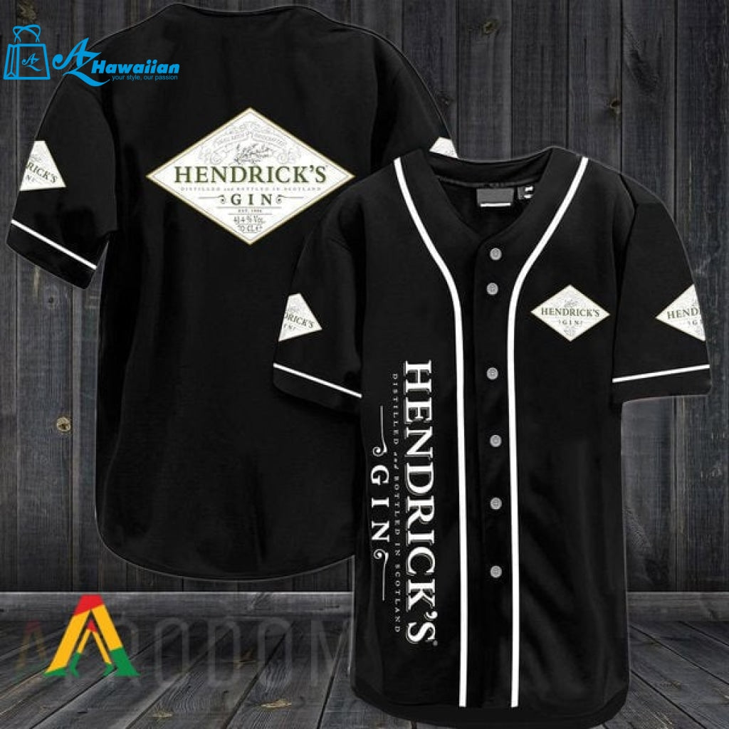 Black Hendrick's Gin Baseball Jersey