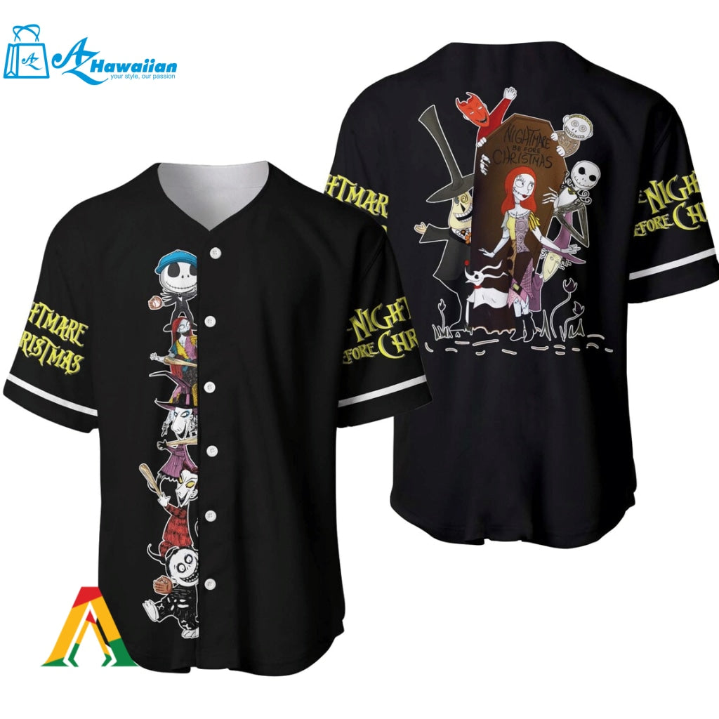 Black Squad Nightmare Before Christmas Baseball Jersey