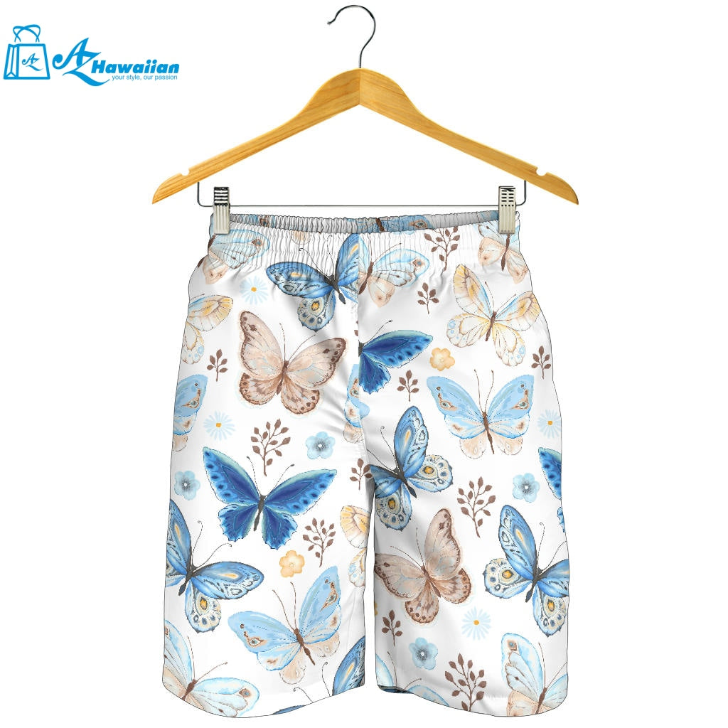 Blue Butterfly Pattern Men Shorts