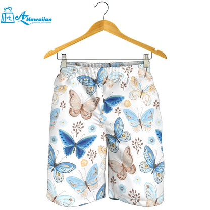 Blue Butterfly Pattern Men Shorts