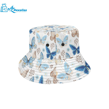 blue butterfly pattern Unisex Bucket Hat