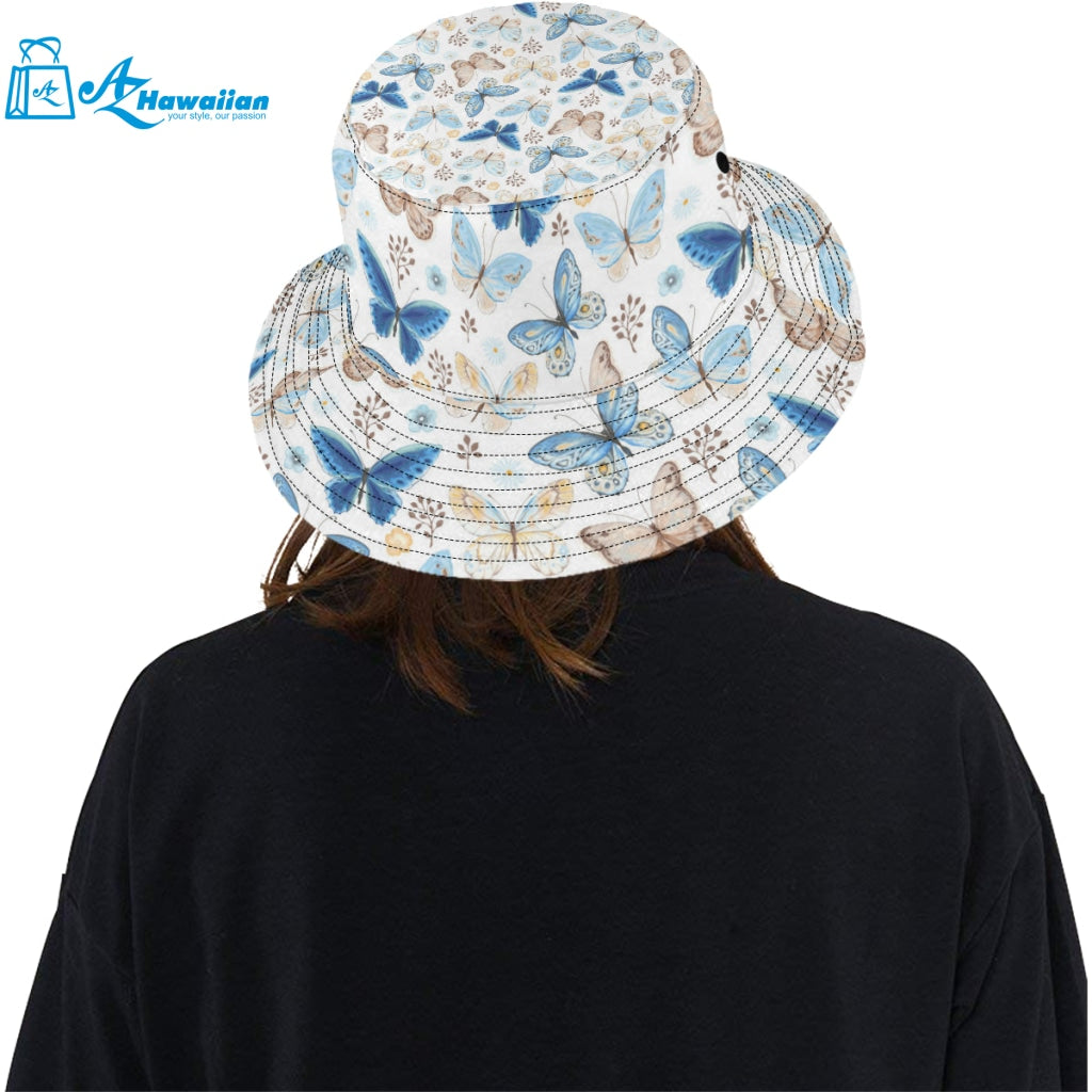 blue butterfly pattern Unisex Bucket Hat