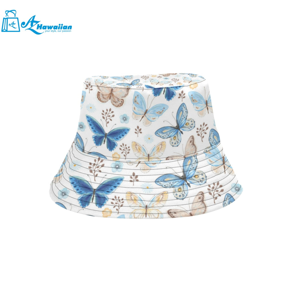 blue butterfly pattern Unisex Bucket Hat