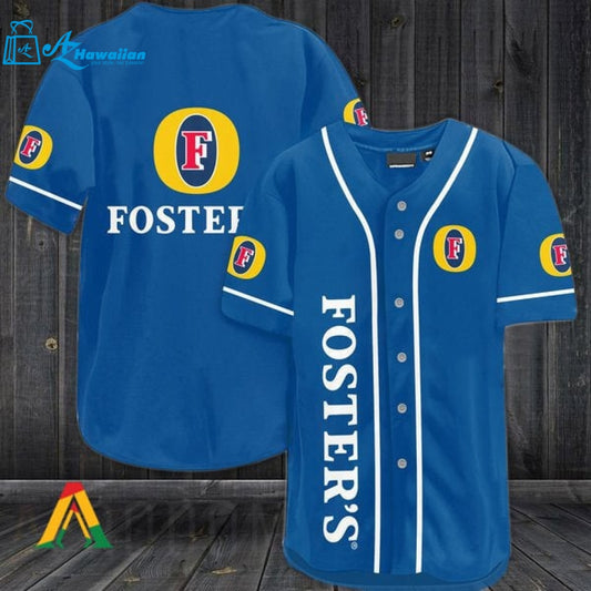 Blue Foster's Lager Baseball Jersey