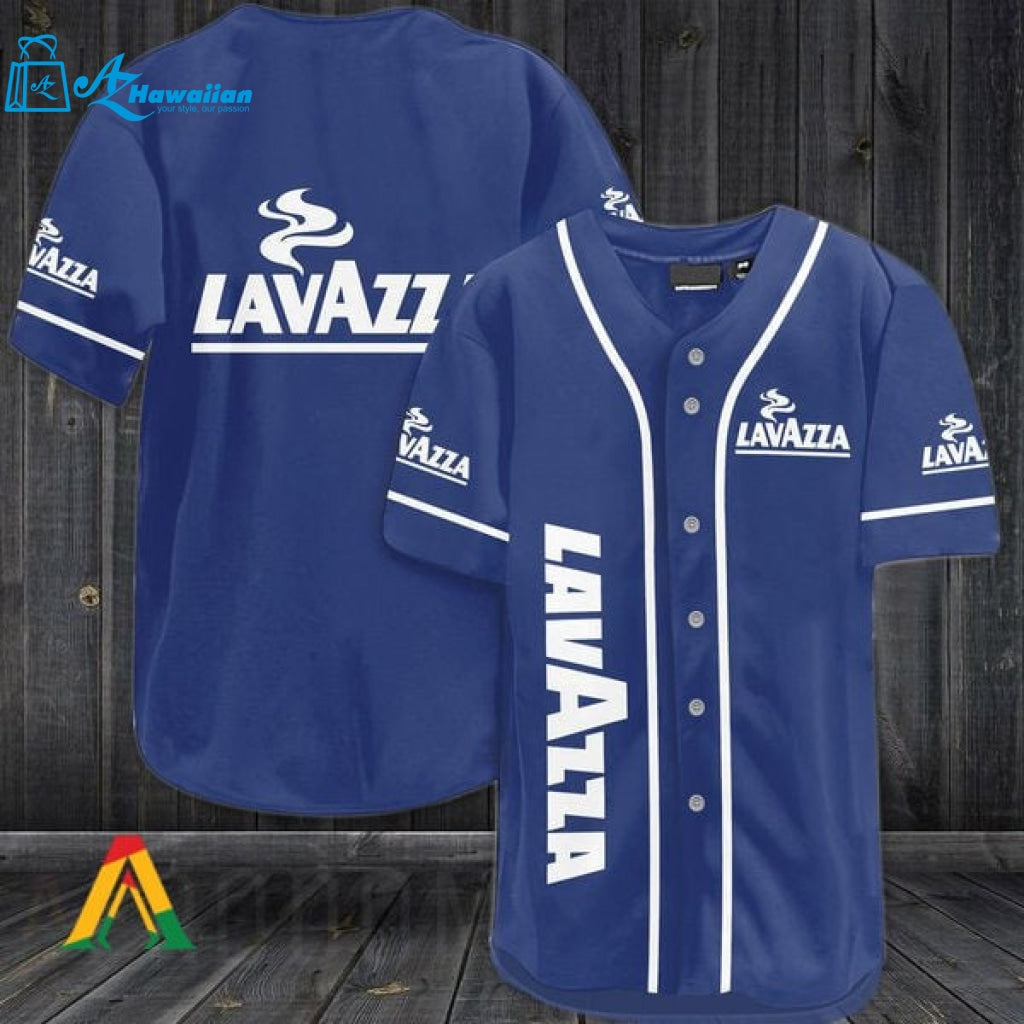 Blue Lavazza Coffee Baseball Jersey