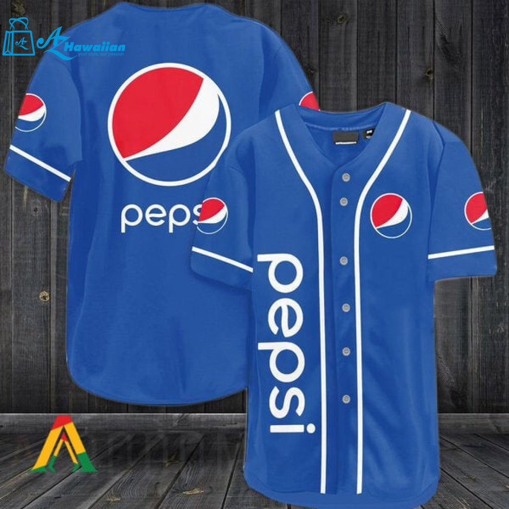 Blue Pepsi Baseball Jersey