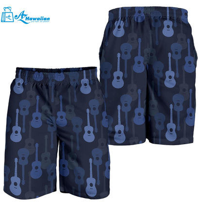 Blue Theme Guitar Pattern Men Shorts