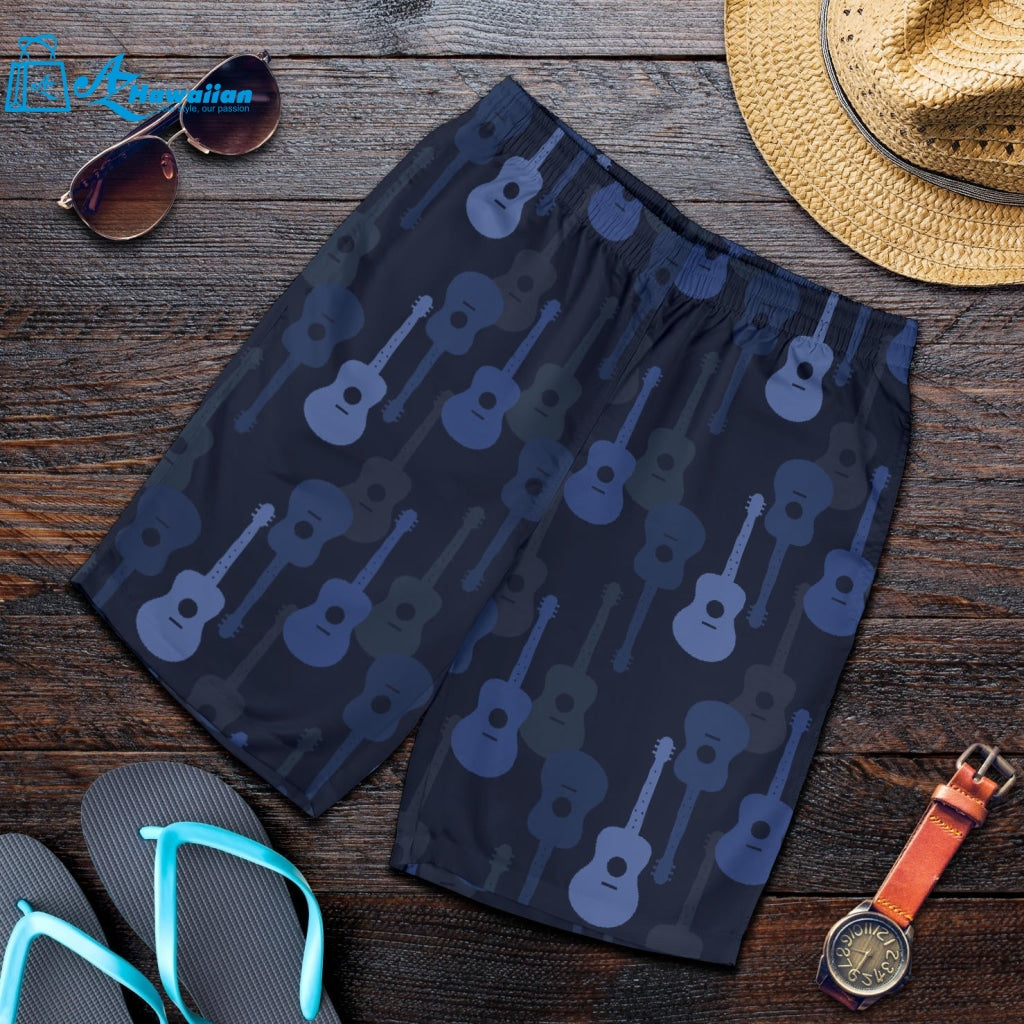 Blue Theme Guitar Pattern Men Shorts