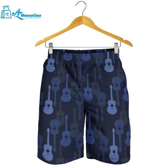 Blue Theme Guitar Pattern Men Shorts