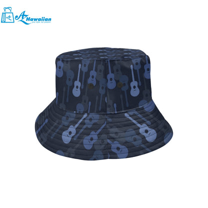 Blue Theme guitar pattern Unisex Bucket Hat