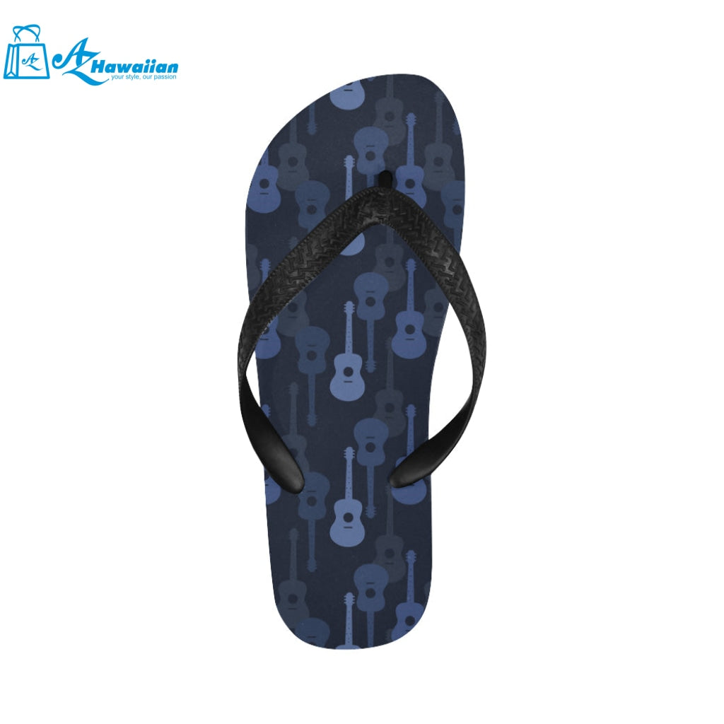 Blue Theme guitar pattern Unisex Flip Flops