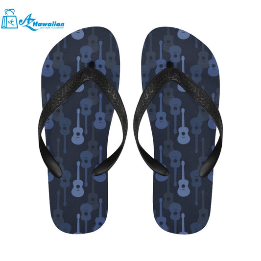 Blue Theme guitar pattern Unisex Flip Flops