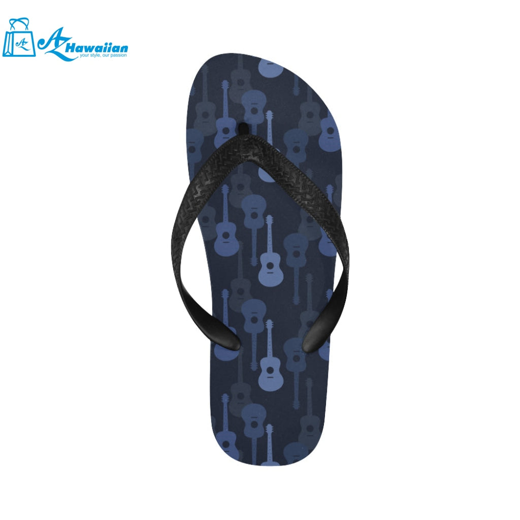 Blue Theme guitar pattern Unisex Flip Flops