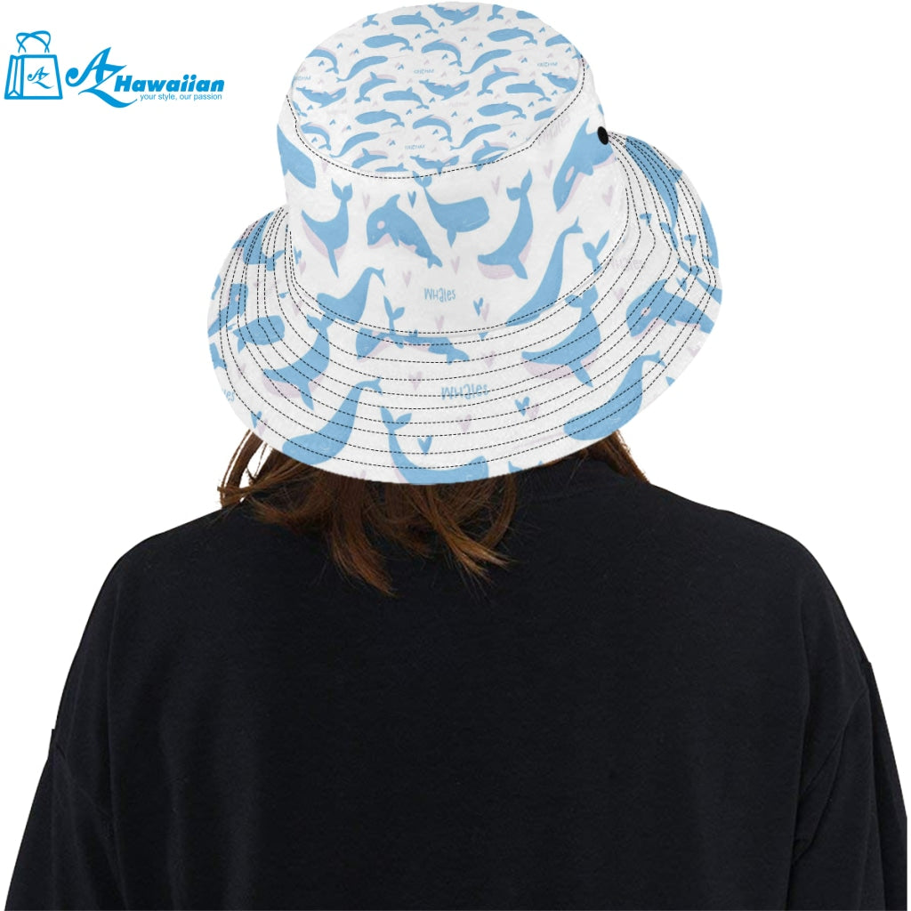 Blue whale pattern Unisex Bucket Hat