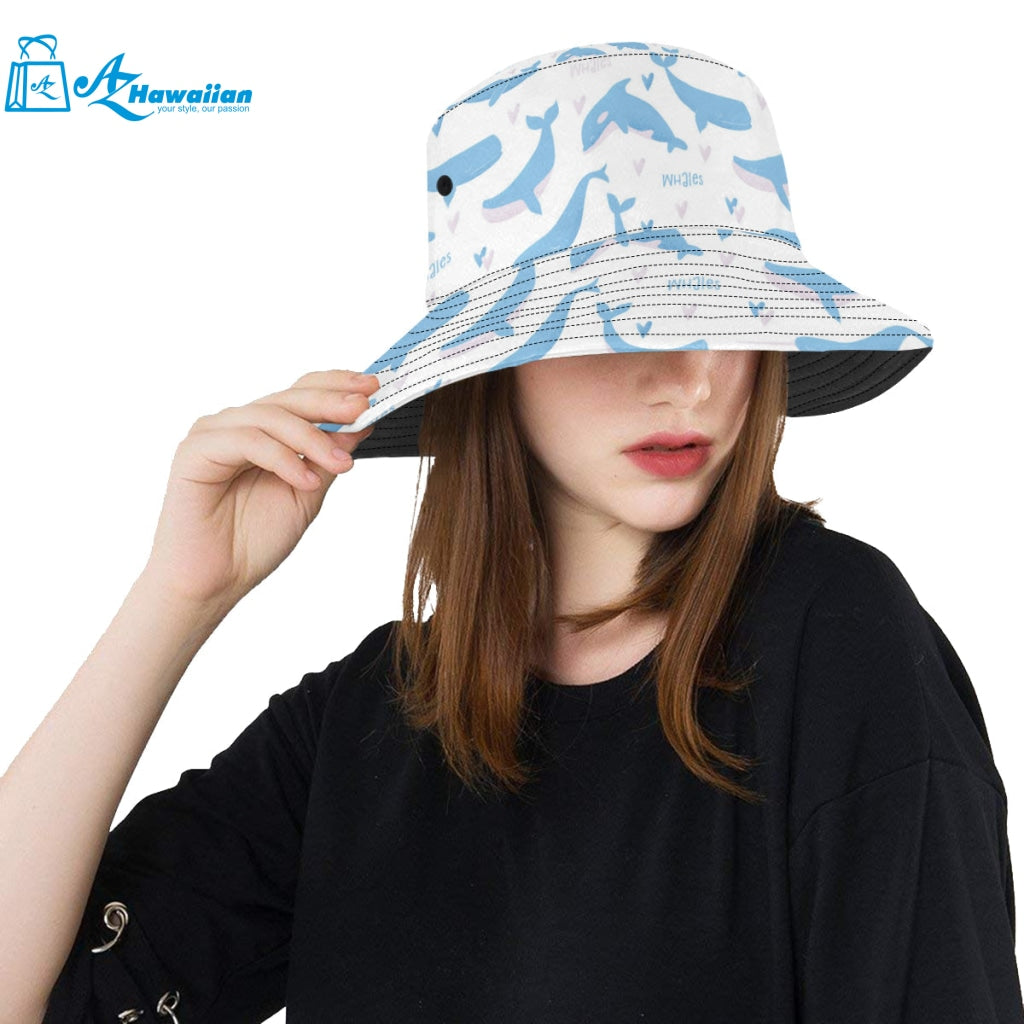 Blue whale pattern Unisex Bucket Hat