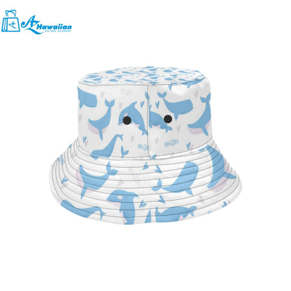 Blue whale pattern Unisex Bucket Hat