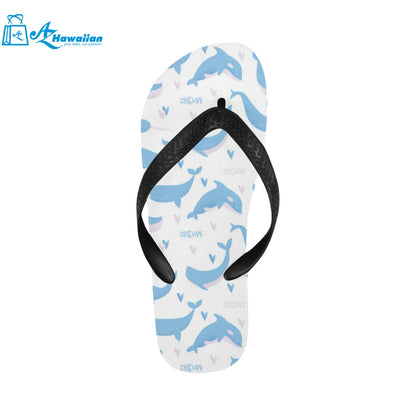 Blue whale pattern Unisex Flip Flops