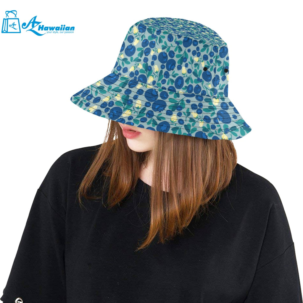 blueberry design pattern Unisex Bucket Hat