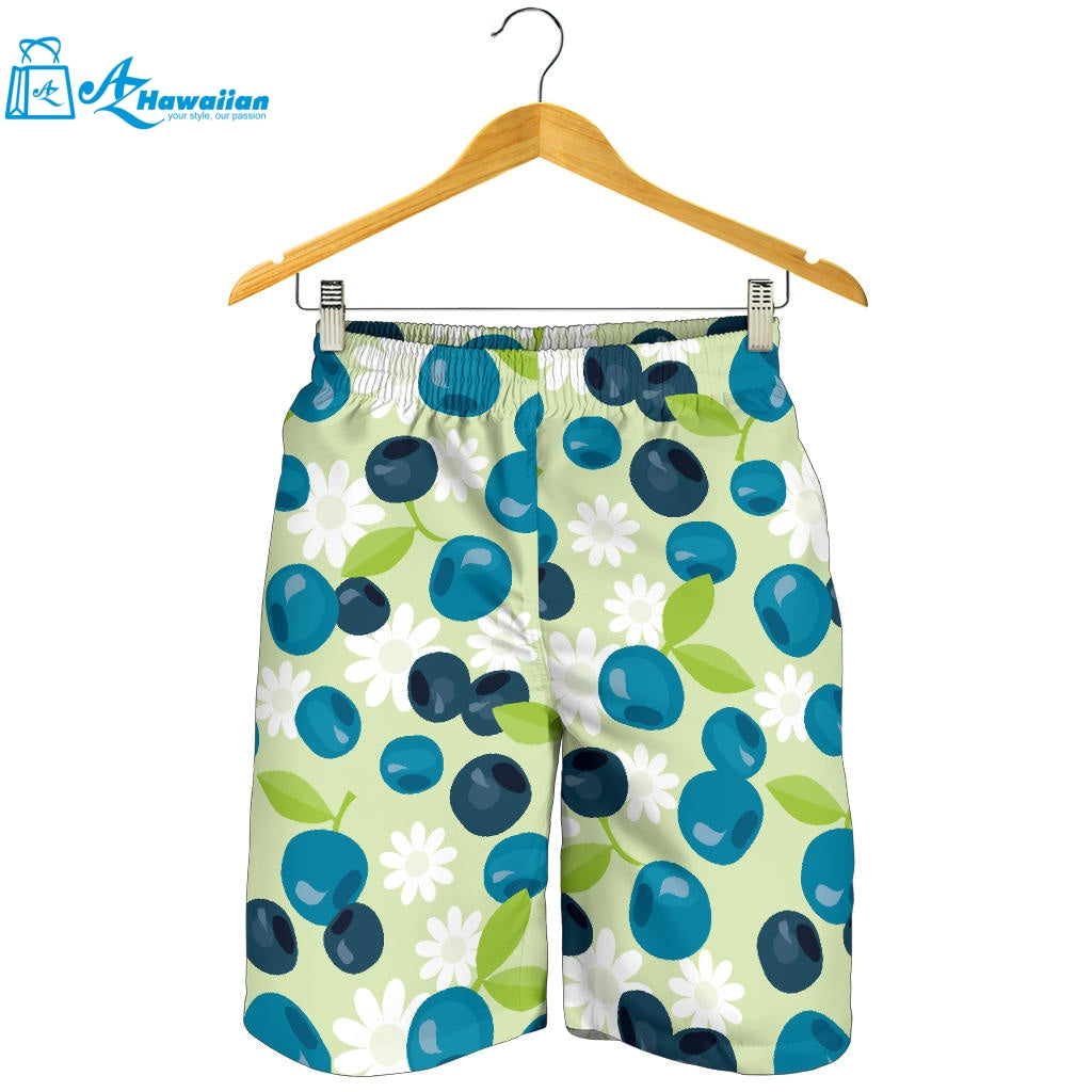 Blueberry Flower Pattern Men Shorts