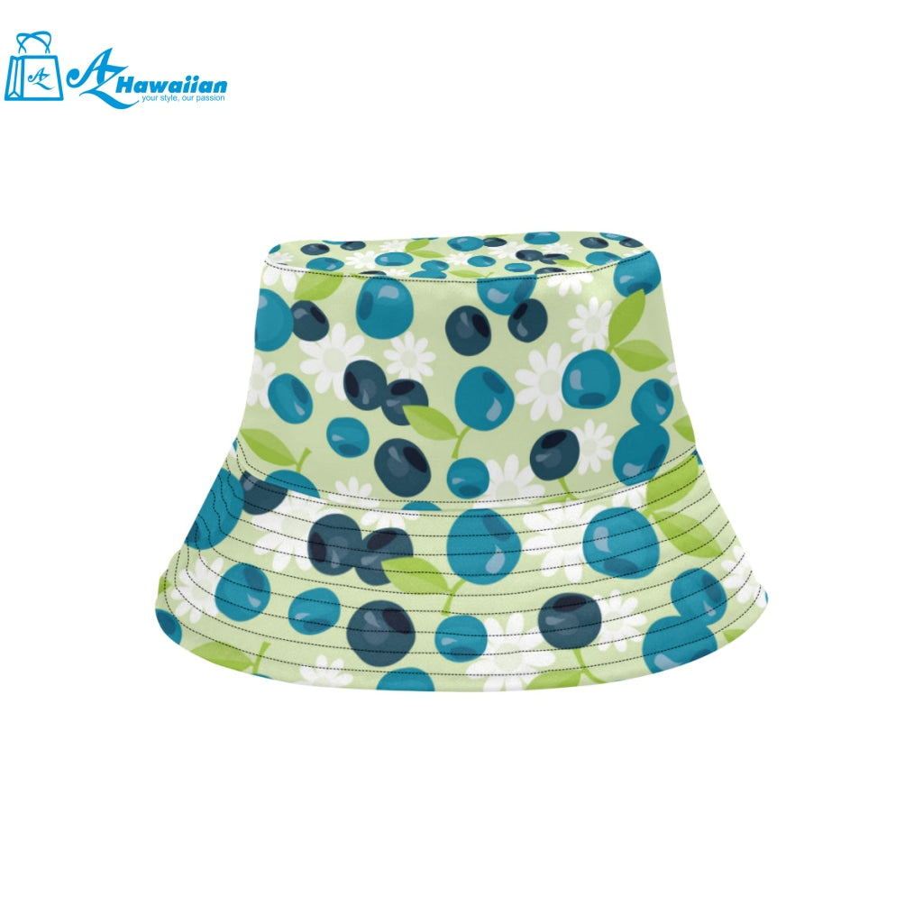 blueberry flower pattern Unisex Bucket Hat