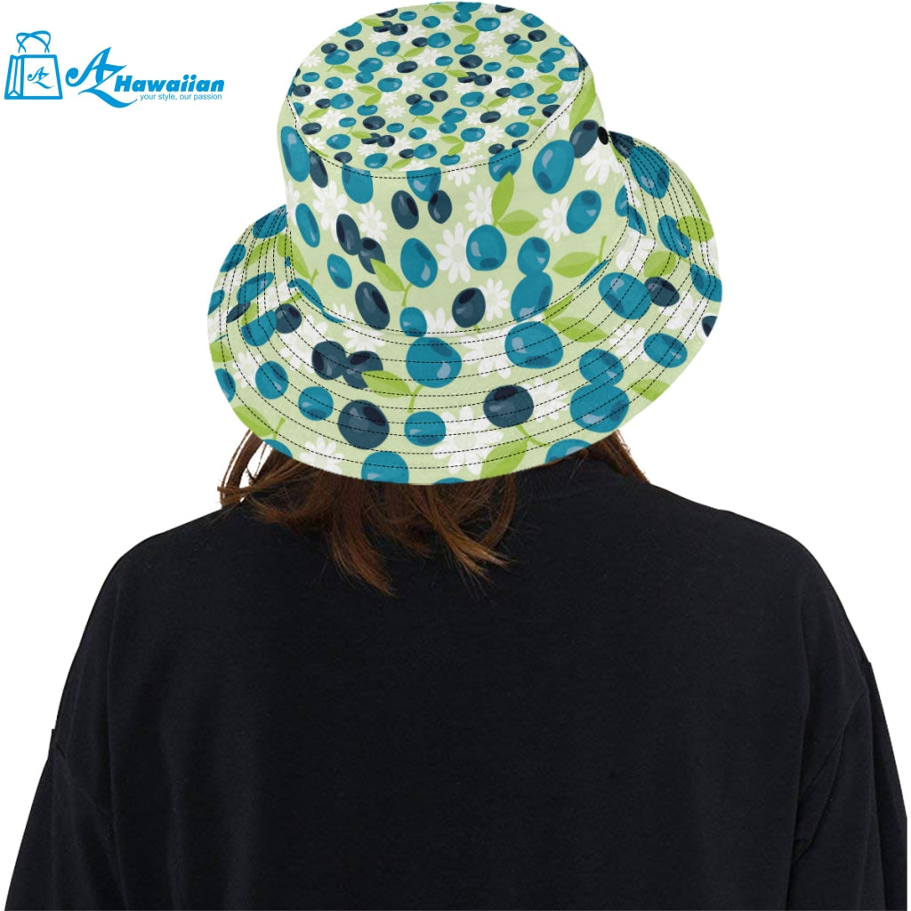 blueberry flower pattern Unisex Bucket Hat