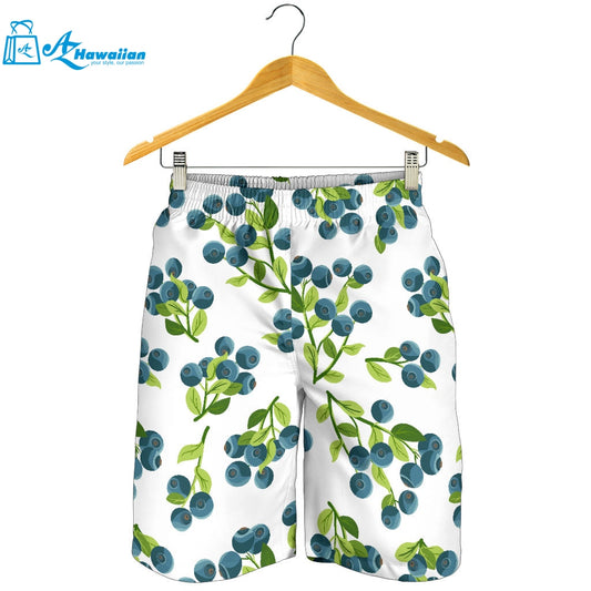 Blueberry White Background Men Shorts