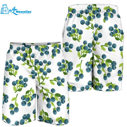 Blueberry White Background Men Shorts