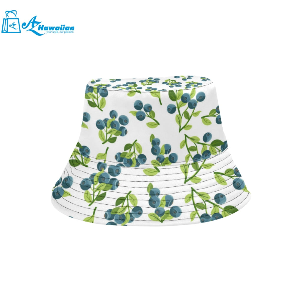 blueberry white background Unisex Bucket Hat