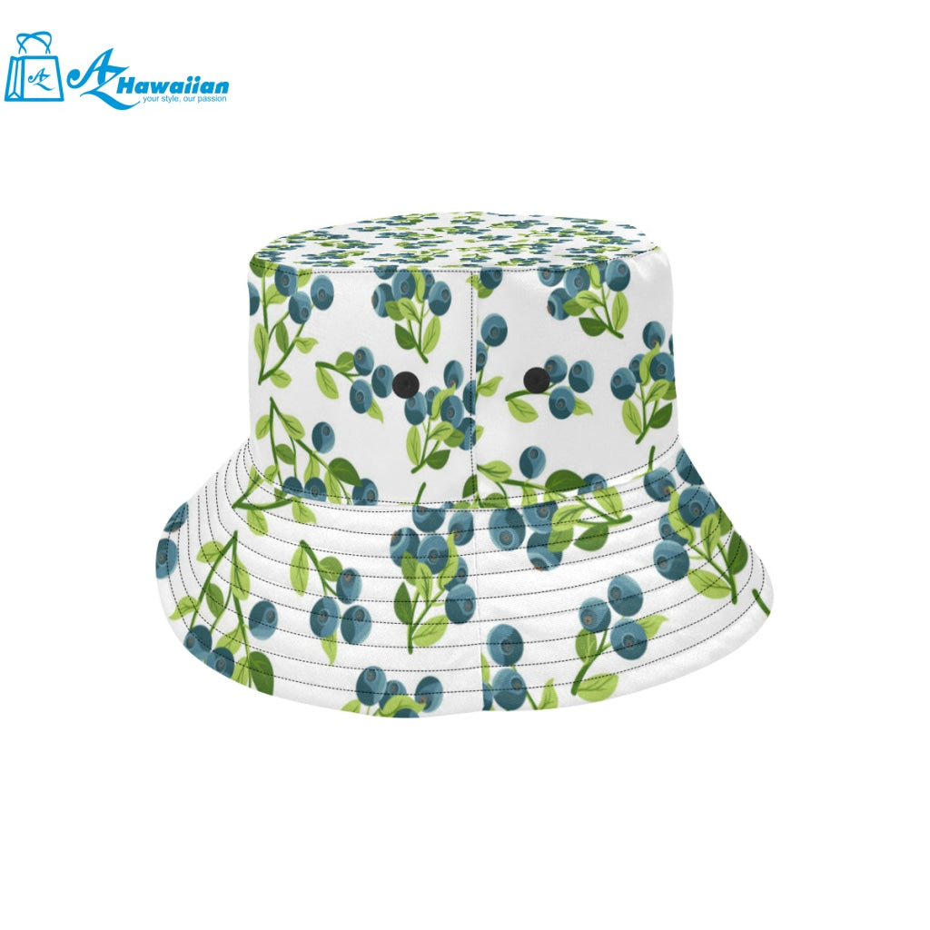 blueberry white background Unisex Bucket Hat