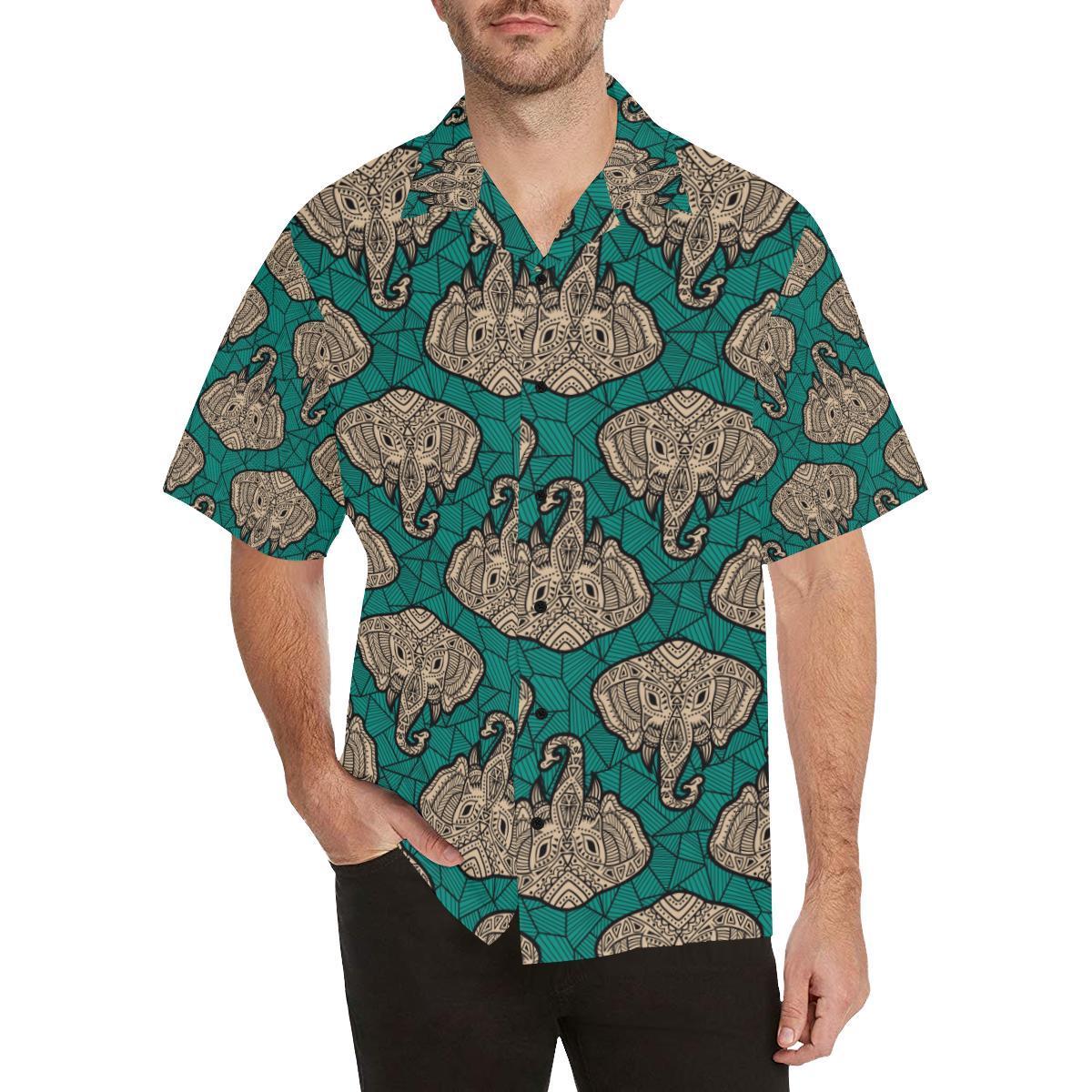 Boho Head Elephant Hawaiian Shirt