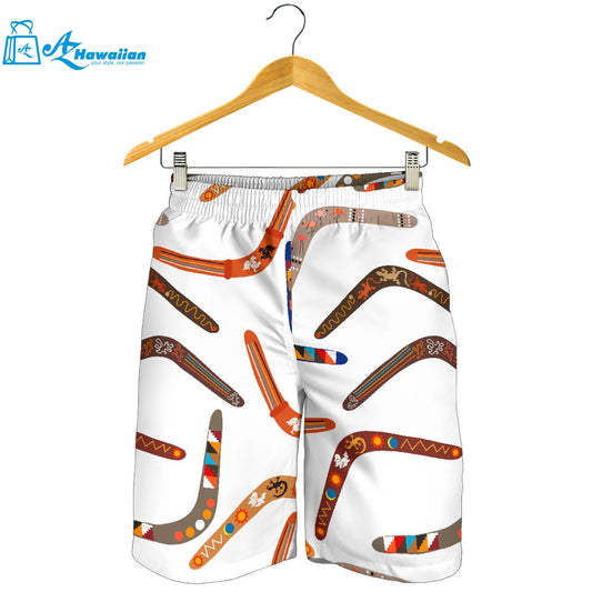 Boomerang Australian Aboriginal Ornament Pattern Men Shorts