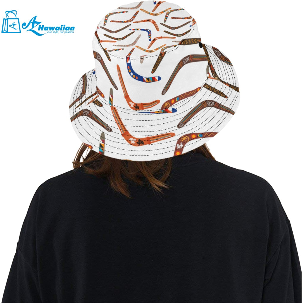 Boomerang Australian aboriginal ornament pattern Unisex Bucket Hat