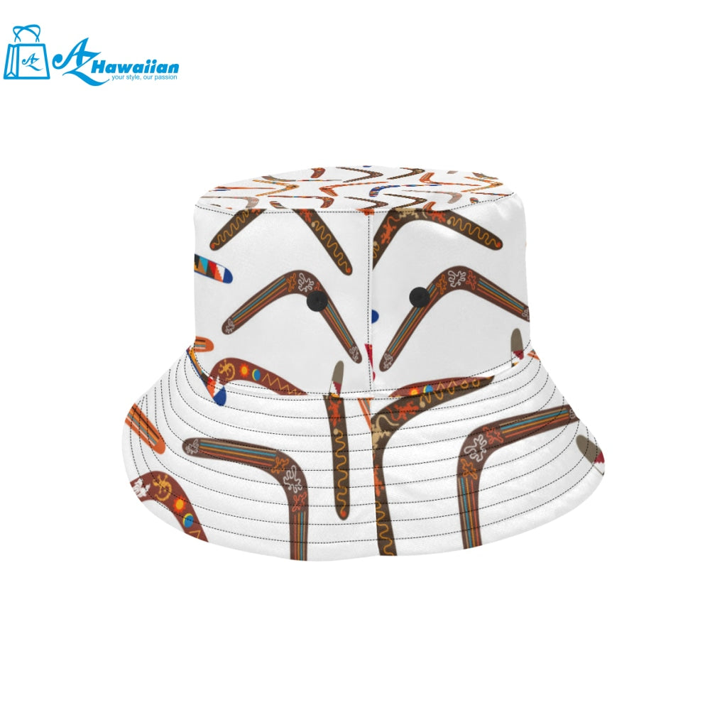 Boomerang Australian aboriginal ornament pattern Unisex Bucket Hat