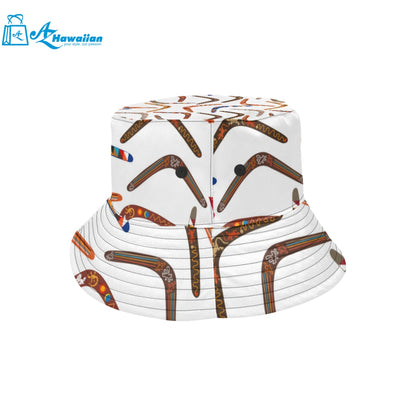 Boomerang Australian aboriginal ornament pattern Unisex Bucket Hat