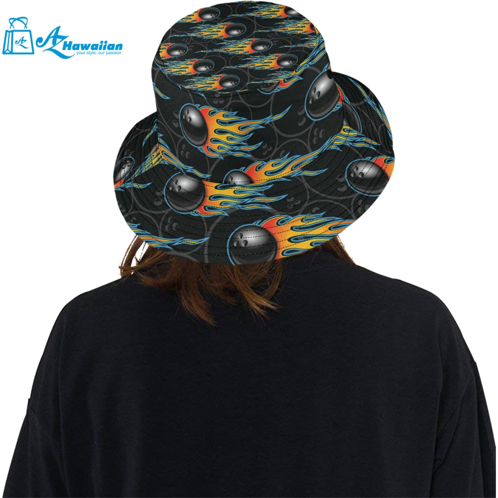 Bowling balls flame pattern Unisex Bucket Hat