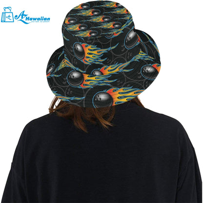 Bowling balls flame pattern Unisex Bucket Hat