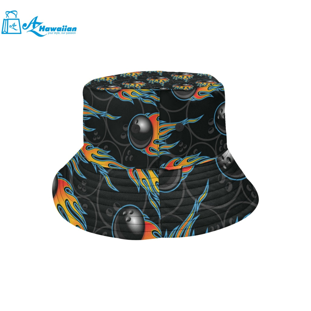 Bowling balls flame pattern Unisex Bucket Hat