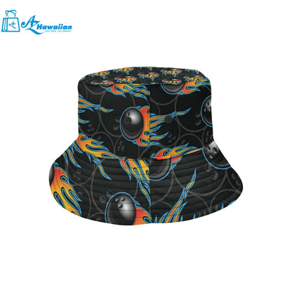 Bowling balls flame pattern Unisex Bucket Hat