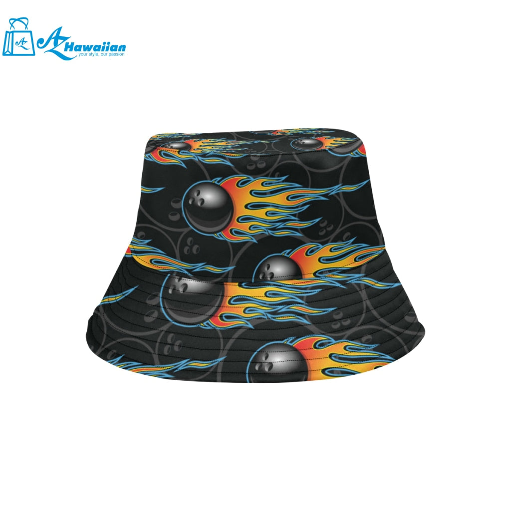 Bowling balls flame pattern Unisex Bucket Hat