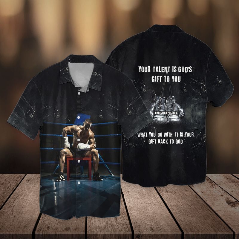 Boxing Jesus Your Talent Is God's Gift To You What You Do With It is Your Gift Back to God Graphic Print Short Sleeve 