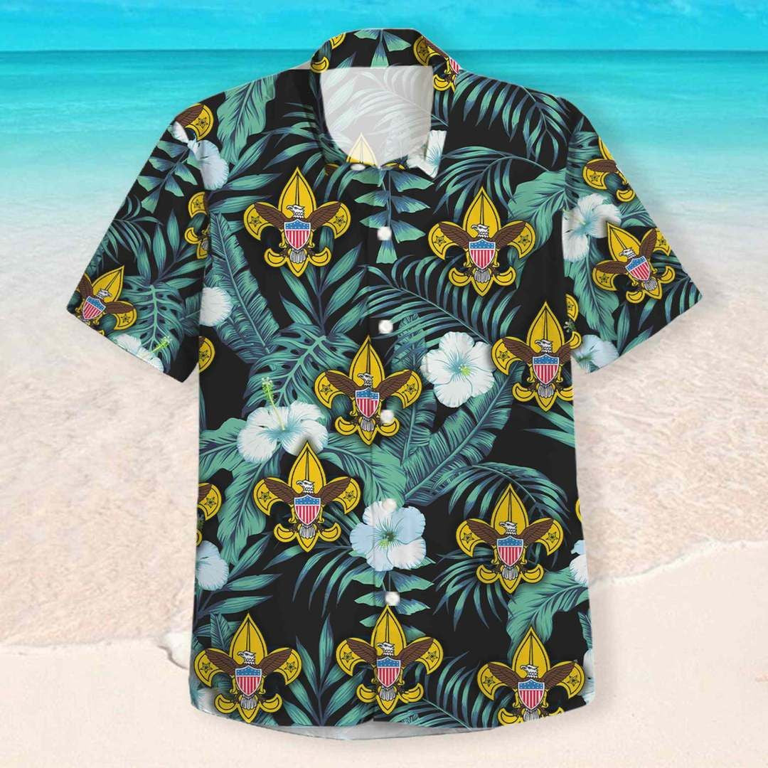 Boy Scouts Black Unique Design Hawaiian Shirt